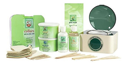 Clean + Easy Professional Deluxe Pot Wax Starter Kit, 11 Cou
