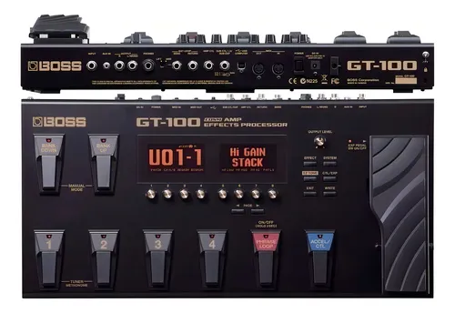 Pedal de efeito Boss COSM Amp Effects Processor GT-100 preto