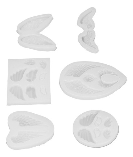 Molde De Silicona 6pcs Forma De Ala De Ángel Flexible Suave