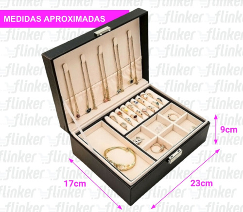 Imagen 7 de 10 de Joyero Alhajero Organizador De Joyas Anillos Aros Accesorio