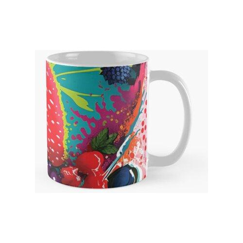 Taza Fresas, Cerezas, Moras Y Todos Los Frutos Rojos Calidad