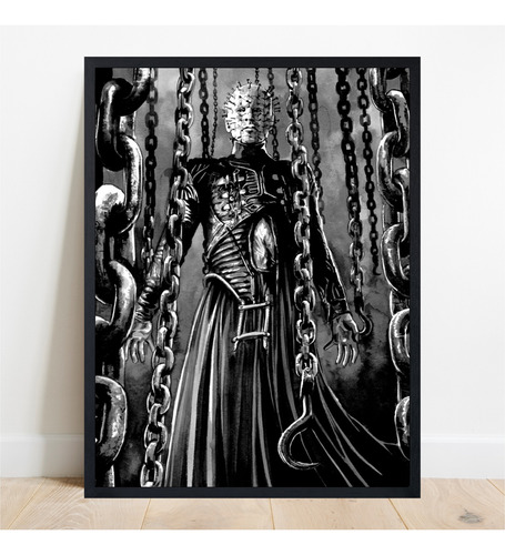 Cuadro Decorativo Hellraiser Cenobita Clive Barker Pelicula Negro Negro