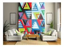 Comprar Adesivo De Parede Geométrico Triângulos Abstrato 7,5m² Gmt44