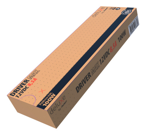 Kit 3 Fonte Driver 12v Max 100w 8,5a Bivolt Fita Led Perfil