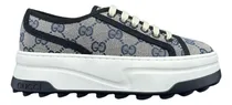 Comprar Tenis Gucci Tejidos Negros De Algodón Para Hombres Y Mujeres Marfil Blanco Y Negro Gg Tejidos Jacqua