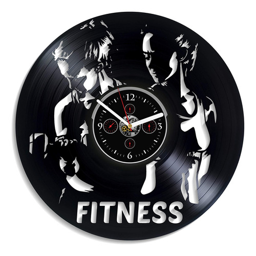 Handmadecorp Fitness Reloj De Pared Deporte Reloj De Pare