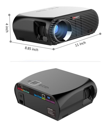 Imagen 9 de 9 de Proyector Profesional Led 3500 Lumens Android Multipuertos Miniteclado Incluido
