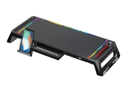 Base Para Monitor Gamer Noga Za5 Con Soporte Celular Rgb 