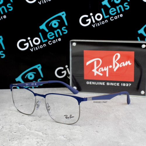 Lentes Ray Ban Rx6363 2947 Azul Plomo Oftalmico Color Blue On Gunmetal