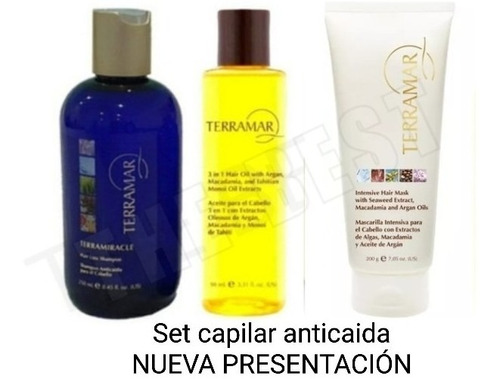 Kit Capilar Terramar: Shampoo Anticaída, Óleo Y Mascarilla 