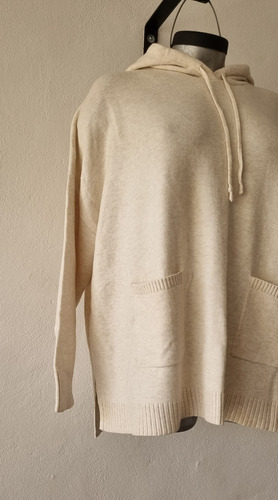 Sueter Tejido Suave Sudadera Hoodie Canguro Mujer Tall Extra