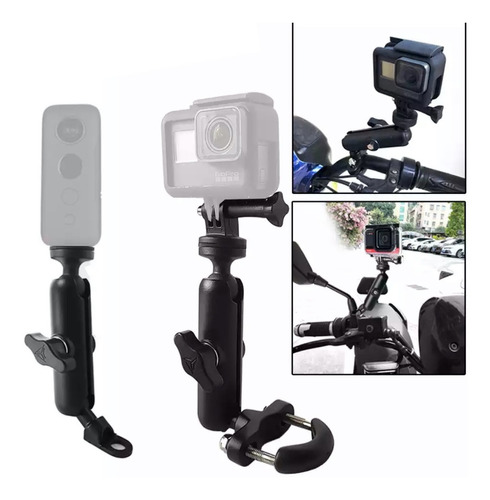 Soporte Tipo Ram Gopro Cámara Acción Moto Bicicleta Manubrio