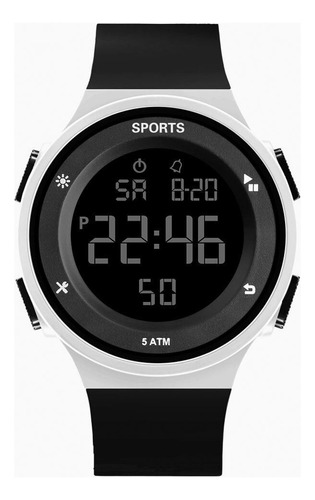 Reloj Deportivo Led Digital Contra Agua Alarma 062 5atm