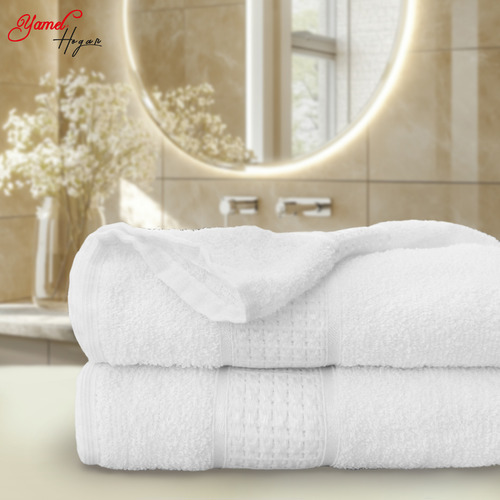 Toalla De Baño 100% Algodón. Lujosa Cenefa. Kit Con 2 Pzas