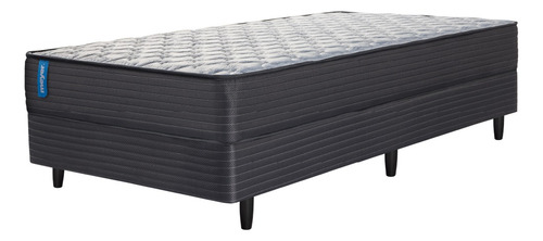 Sommier Y Colchon 1 1/2 Plaza (100x190) Meyer Sleep Resorte Color Gris