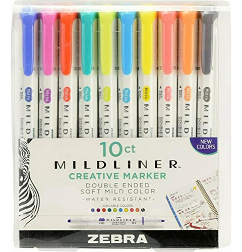 Zebra Pen Mildliner, Double Ended Highlighter, Broad And
