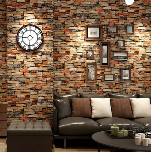. Papel Tapiz Autoadhesivo For Paredes De Piedra 3d 45cm*6m