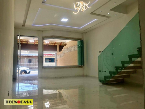 Imagem 3 de 30 de Sobrado Com 2 Dormitórios À Venda, 136 M² Por R$ 468.000,00 - Vila Caiçara - Praia Grande/sp - So2196