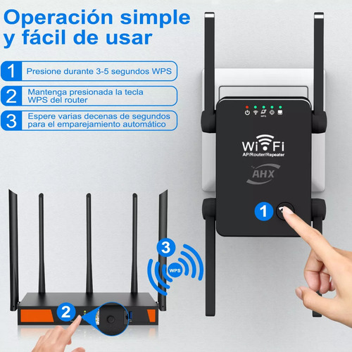 Fl Repetidor Wifi Amplificador Señal Extensor 300mbps 2.4g