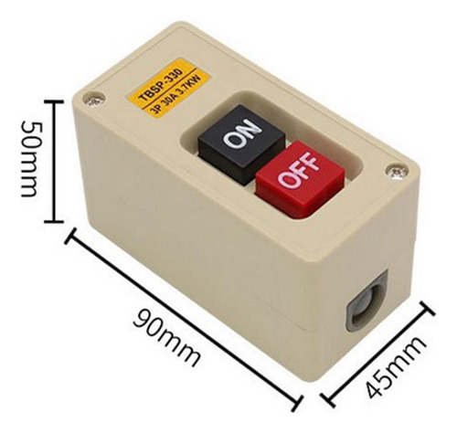 / Tbsp-330 3 .7kw Interruptor De Botón A Prueba De Agua 30a
