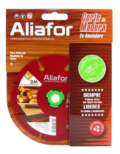 Aliafor Para Madera Amoladora 115 Mm Dm-4.5 Pack X 2