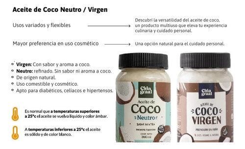Pack. 2un. - Aceite Coco Organico 660ml Virgen / Neutro