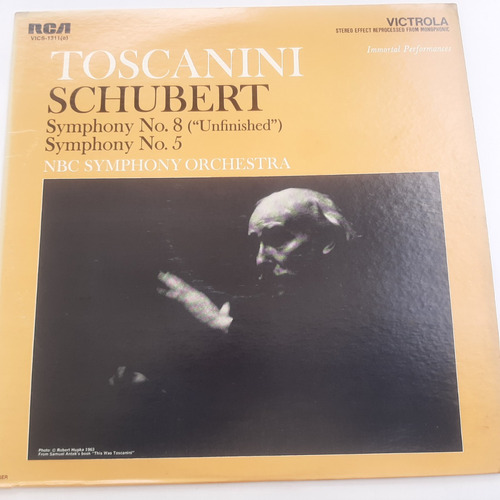 Vinil Toscanini - Schubert Symphony Nº 8, 5 - Nbc Symphony 