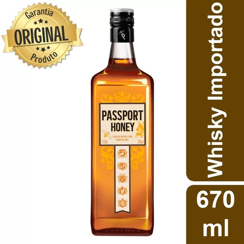Licor Whisky e Mel Passport Garrafa 670ml