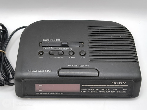 Radio Reloj Despertador Sony Icf-c25 Con Detalle Original Negro (Usado)