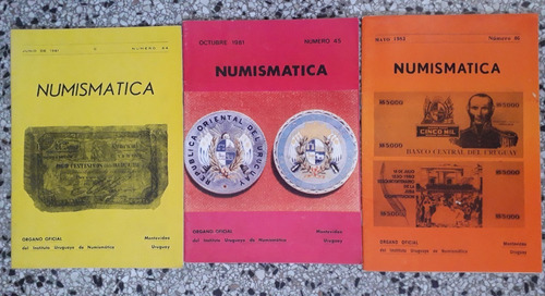 Instituto Uruguayo De Numismatica 3 Boletin 1981 1983 C/u