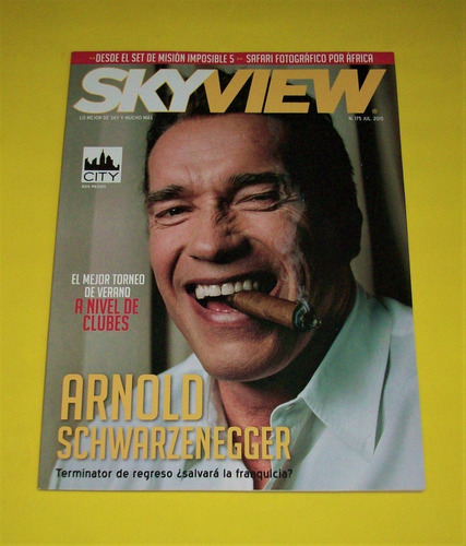 Arnold Schwarzenegger Revista Skyview Natalia Jimenez Grey