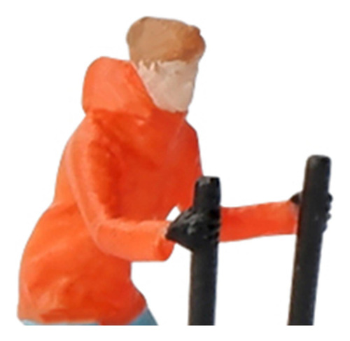 Figura De Esquiador, Accesorios De Esquí, Naranja Naranja