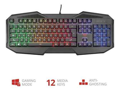 Imagen 6 de 10 de Teclado Gamer Trust Gxt 830rw Avonn Pc Ps4 Xbox Led Rainbow