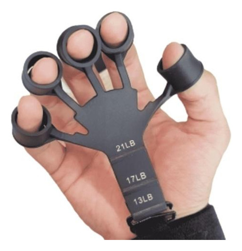 Ejercitador De Mano Dedos, Finger Grip Black X1