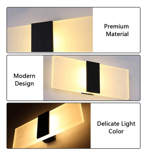 Apliques De Pared Modernos Llevó Lámpara De Pared 6w, Luz Bl