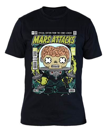 Remera Algodon Premium - 0421 Funkos 2 - Mars Attacks