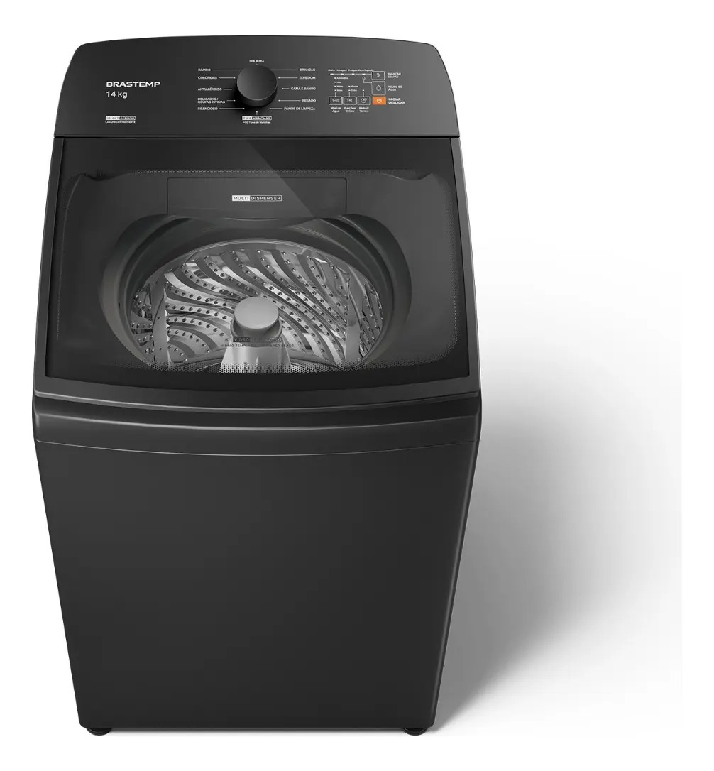 Máquina de Lavar Brastemp 14kg Cinza Smart Sensor Bwj14a9