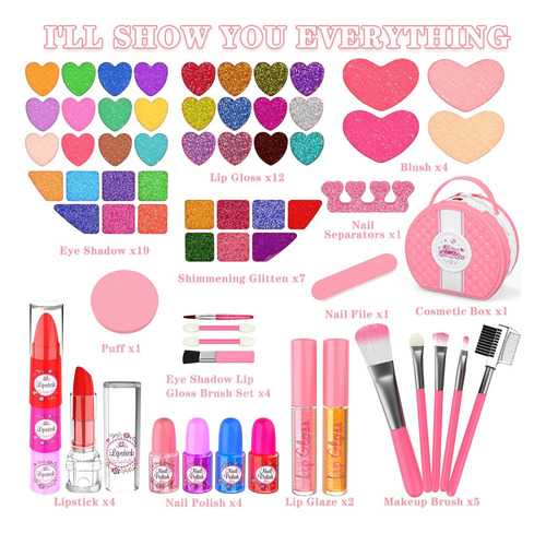Maquillaje Juego De Belleza Para Niñas Lavable