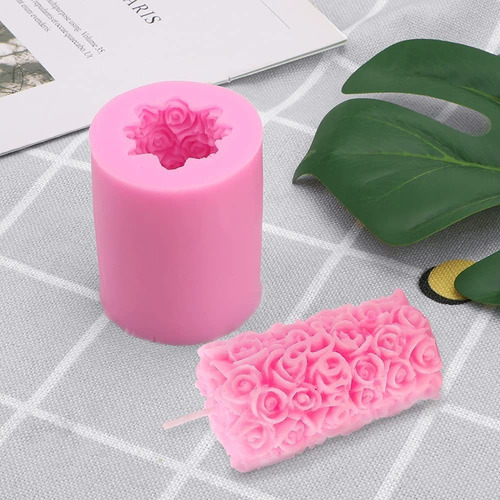 Molde Silicona Para Velas Jabón Cera Con Forma Flor De Rosa