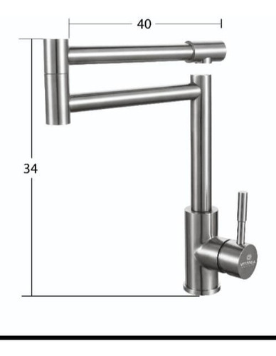 Llave Lavaplatos De Acero Inoxidable 360 Grados