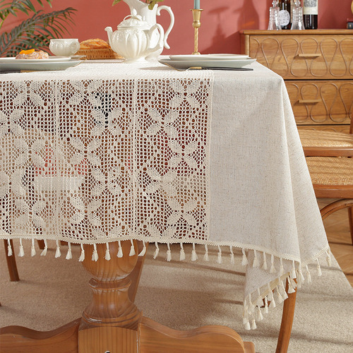 Mantel Elegante De Encaje Liso, 140 X 220 Cm (825 G)