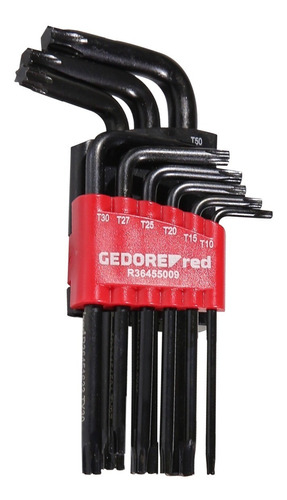 Jogo Chave L Torx Hexalobular 9 Peças Gedore Red R36405009