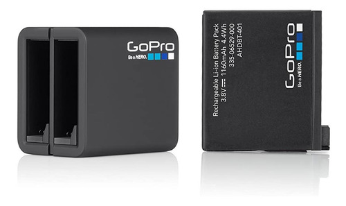 Imagen 1 de 4 de Gopro - Cargador De Batería Dual + Batería Para Hero4 Black
