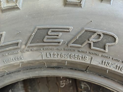 Llanta 275 65 R18 Lt De Carga Goodyear Wrangler Duratrac Q (Usado)