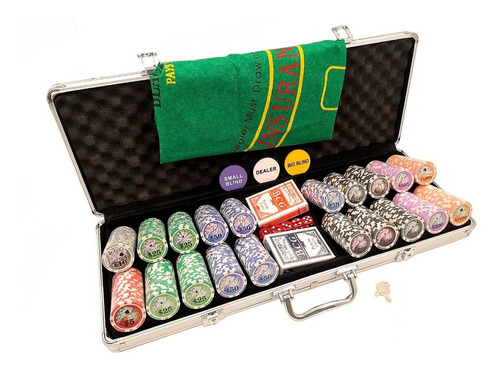 Maleta Poker 500 Fichas Com Numeração Kit Completo