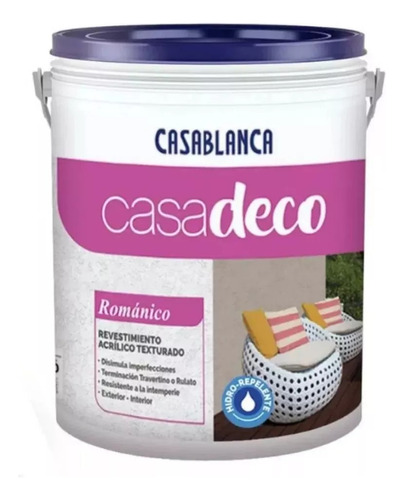 Revestimiento Casadeco Texturado Medio Romanico 30 Kg Blanco