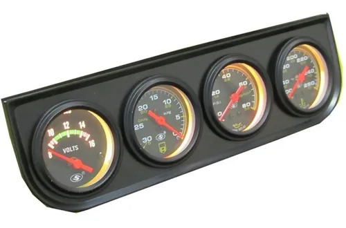 comprar Kit 4 Relógio Voltímetro, Pressão Óleo, Vacuometro Temp Agua