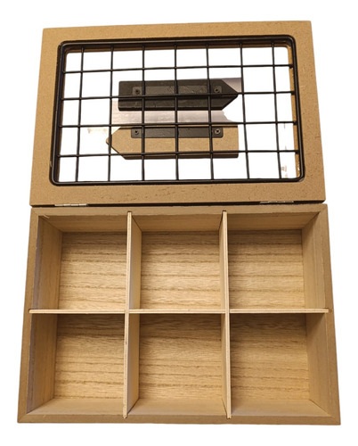 Caja Madera Para Bolsas De Te 6 Divisiones Diseñ Coffe Time