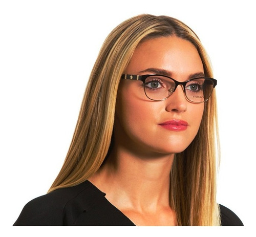 Imagen 7 de 9 de Lentes Versace Ve1233 1366 Black Gold Original Dama Nuevo