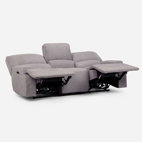 Rosen Sofá Reclinable 3 Cuerpos Eléctrico Jagger Gris